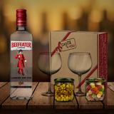 ideas-regalo-caja-sorpresa-ginebra-Beefeater-copas-snacks-amigos-cumpleaños