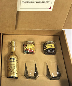 caja-regalo-Baileys-Chocolat-Luxe-snacks-vasos-grabados-mensajes-personalizados