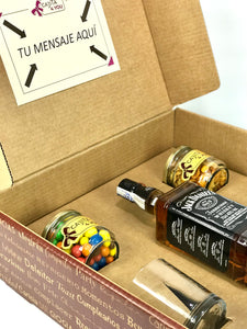 regalo-caja-whisky-Jack-Daniel's-snacks-vasos-grabados