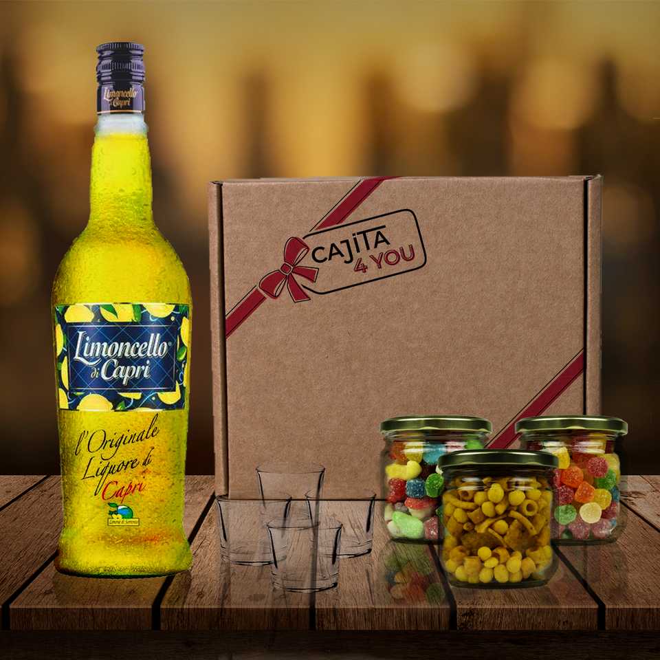 caja-regalo-limoncello-Capri-vasos-chupitos-snacks-dedicatoria-persoanlizada